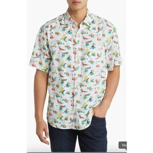 Tommy Bahama Men's L Veracruz Bay Holiday Birds Camp Shirt Hawaiian Floral